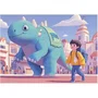 Educa - Puzzles pour Enfants - 4 Puzzles Dinosaures Sympathiques - 20, 40, 60, 80 Pièces - À Partir de 3 Ans