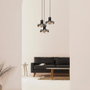 Suspension Fellini Noir/Cuivre 3 x E 27