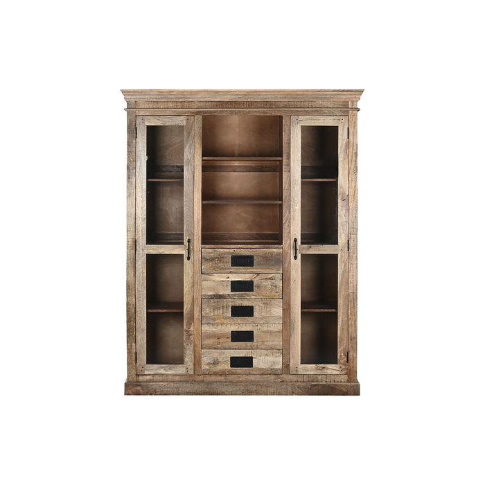 Présentoir Home ESPRIT Marron Verre Bois de manguier 165 x 45 x 210 cm