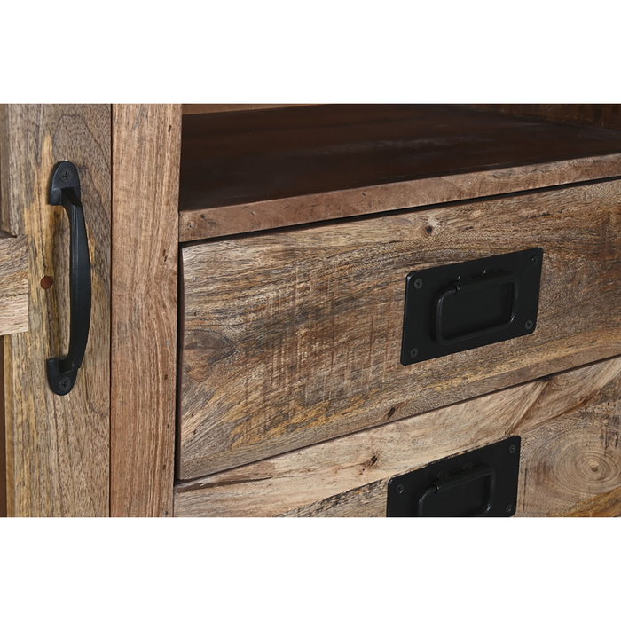 Présentoir Home ESPRIT Marron Verre Bois de manguier 165 x 45 x 210 cm