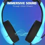 PDP Airlite Casque Gamer avec Microphone Boom Circum-aural pour PS4 et PS5, Bleu Neptune, Câble USB, Plug and Play