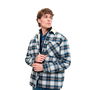 Chemise à manches longues homme Jack & Jones Jjzac Teddy Overshirt Ls Bleu foncé 41