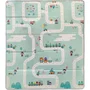 Tineo Maxi Tapis d'Éveil Réversible pour Bébé avec Faces Animaux et Circuit de Voitures, 150 x 180 cm, Mousse Dense Imperméable et Pliable avec Sac de Rangement