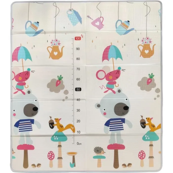 Tineo Maxi Tapis d'Éveil Réversible pour Bébé avec Faces Animaux et Circuit de Voitures, 150 x 180 cm, Mousse Dense Imperméable et Pliable avec Sac de Rangement Tineo Maxi Tapis d'Éveil Réversible pour Bébé avec Faces Animaux et Circuit de Voitures, 150 x 180 cm, Mousse Dense Imperméable et Pliable avec Sac de Rangement
