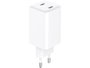 Sandberg Chargeur Secteur AC Dual USB-C PD 65W EU avec 2 ports USB-C Power Delivery pour ordinateur portable, tablette et smartphone