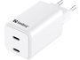 Sandberg Chargeur Secteur AC Dual USB-C PD 65W EU avec 2 ports USB-C Power Delivery pour ordinateur portable, tablette et smartphone