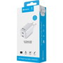 Sandberg Chargeur Secteur AC Dual USB-C PD 65W EU avec 2 ports USB-C Power Delivery pour ordinateur portable, tablette et smartphone