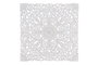 Giner Y Colomer - Cabecero decorativo MDF, sculpté main, couleur blanc vieilli, dimensions 120x120 cm, 4 cm d'épaisseur, pour chambre à coucher