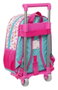 Safta Moch 185+Carro 705 The Bellies - Sac à dos avec chariot pour enfant 3 ans, Polyester 300D, 26x34x11 cm - Blanc, Turquoise, Mauve