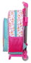 Safta Moch 185+Carro 705 The Bellies - Sac à dos avec chariot pour enfant 3 ans, Polyester 300D, 26x34x11 cm - Blanc, Turquoise, Mauve