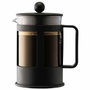 Bodum Kenya Cafetière à Piston, 4 tasses, 0.5 l, Noir