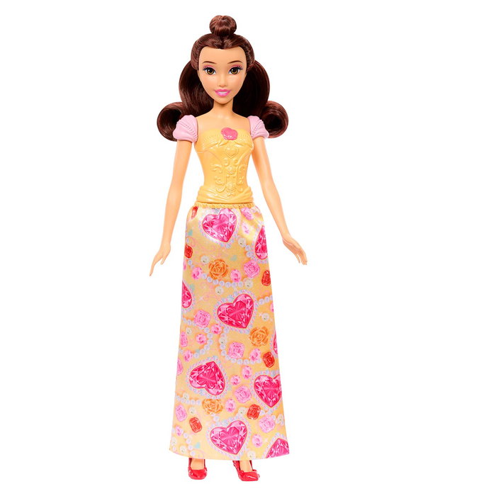 Mattel Disney Princess Poupée Belle Jewel Reveal avec accessoires surprise et boîte à bijoux en forme de cœur