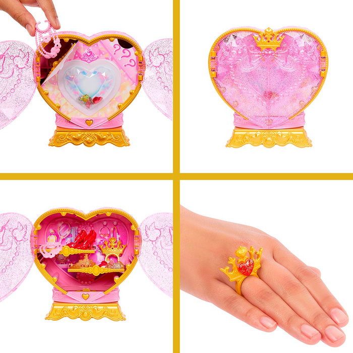 Mattel Disney Princess Poupée Belle Jewel Reveal avec accessoires surprise et boîte à bijoux en forme de cœur