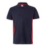 DUVER Polo Piqué Bicolore Marine et Rouge XXL