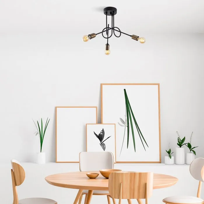 D By M.Red Suspension lustre industriel Black Antique