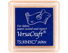 Tsukineko VERSACRAFT Tampon encreur textile bleu ultramarin 33x33mm