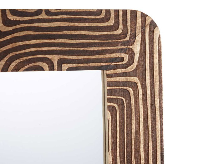 Giftdecor Miroir Courbes Naturel 60x90 cm Cadre Bois Marron Giftdecor Miroir Courbes Naturel 60x90 cm Cadre Bois Marron