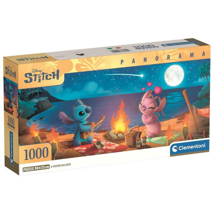 CLEMENTONI Puzzle Panorama Stitch Disney 1000 pièces