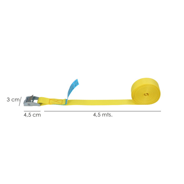 WOLFPACK LINEA PROFESIONAL Sangle d'arrimage avec cliquet, 4,5 m x 25 mm (Lot de 2) WOLFPACK LINEA PROFESIONAL Sangle d'arrimage avec cliquet, 4,5 m x 25 mm (Lot de 2)