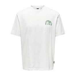T-shirt à manches courtes homme Only & Sons Onskylan Rlx Icon Cloud Dancer Blanc