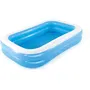 Bestway - Piscine gonflable rectangulaire 262 x 175 x 51 cm, Bleu et Blanc, pour Enfants, Usage Extérieur - Facile à installer et à ranger