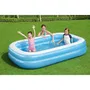 Bestway - Piscine gonflable rectangulaire 262 x 175 x 51 cm, Bleu et Blanc, pour Enfants, Usage Extérieur - Facile à installer et à ranger