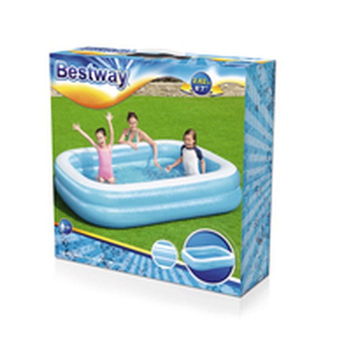 Bestway Piscine gonflable rectangulaire 262 x 175 x 51 cm - Bleu et blanc
