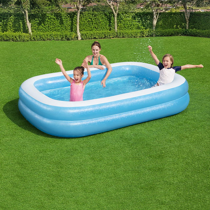 Bestway Piscine gonflable rectangulaire 262 x 175 x 51 cm - Bleu et blanc