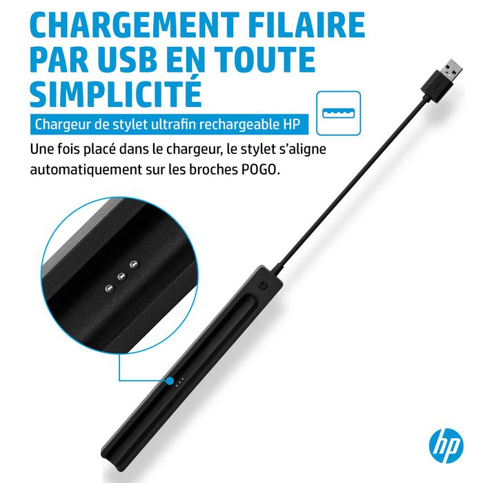 HP Chargeur USB pour stylet rechargeable ultra-plat