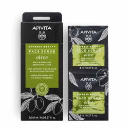 Apivita Masque gommant à l'olive, exfoliant et purifiant, 2 x 8 ml