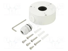 DAHUA Boîte de jonction Ø90x35mm blanc en aluminium, Terminal M20