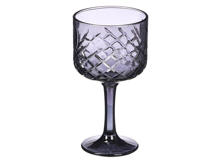Vivalto Copa Troquelada Verre Gris 480 ml 10 x 19 x 10 cm (Set de 24)