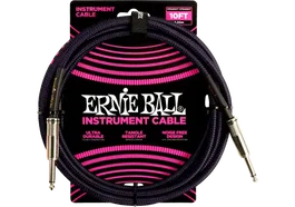 ERNIE BALL Câble Instrument Jack-Jack SS 3 m - Noir / Violet
