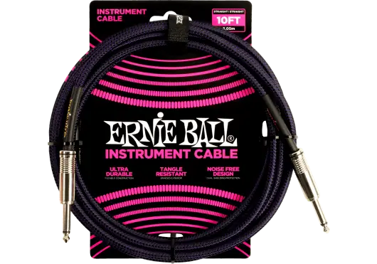ERNIEBALL 4090 Câble Jack-Jack SS 3 M - Noir / Violet
