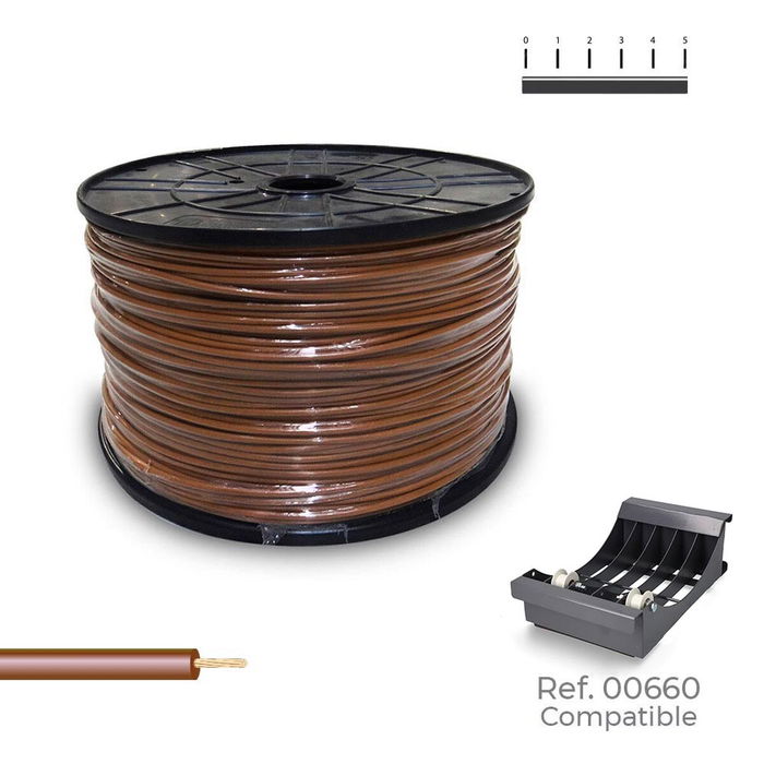 Câble électrique unifilaire Sediles Marron 400 m h07z1-k Bobine Câble électrique unifilaire Sediles Marron 400 m h07z1-k Bobine