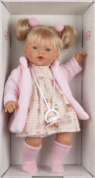 Llorens Muñeca Roberta Llorona Corps en Tissu 33 cm avec Son Llorens Muñeca Roberta Llorona Corps en Tissu 33 cm avec Son