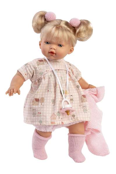 Llorens Muñeca Roberta Llorona Corps en Tissu 33 cm avec Son Llorens Muñeca Roberta Llorona Corps en Tissu 33 cm avec Son