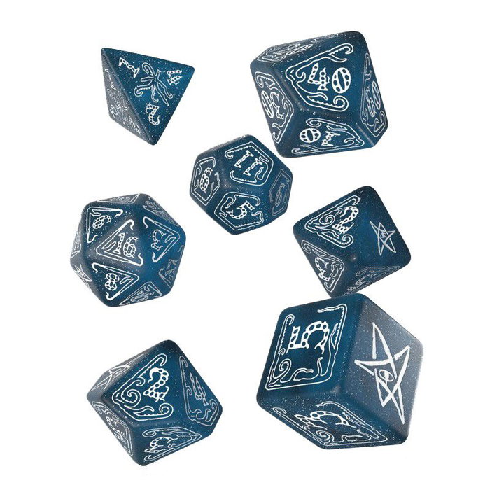 Call of Cthulhu pack dés Abyssal & White (7) Call of Cthulhu pack dés Abyssal & White (7)