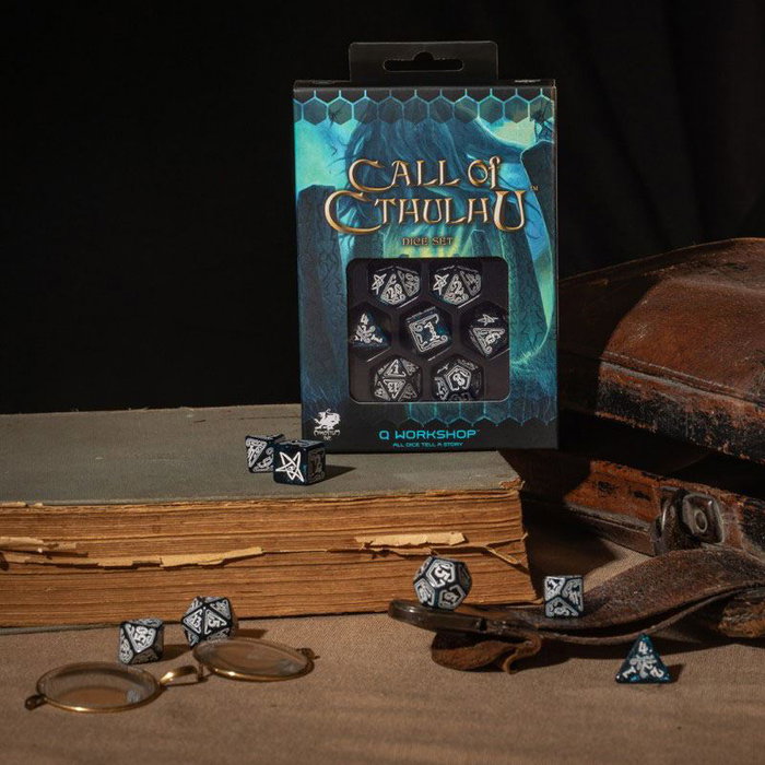 Call of Cthulhu pack dés Abyssal & White (7) Call of Cthulhu pack dés Abyssal & White (7)