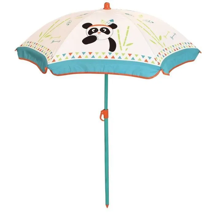 Fun House Table de Pique-nique Enfant Indian Panda en Bois avec Parasol 95x75x53 cm - Parasol 125 cm