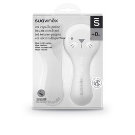 Suavinex Coffret Hygge Baby brosse et peigne blanc (2 pièces)