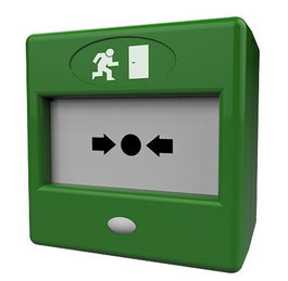 CQR FP3 Surface Call Point Green Double Pole Vert