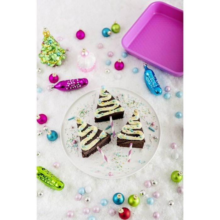 Fackelmann Tasty Ensemble de 4 moules fuchsia