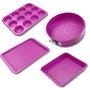 Fackelmann Tasty Ensemble de 4 moules fuchsia