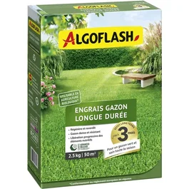 Algoflash Engrais Gazon Longue Durée 2,5 kg - NATURASOL