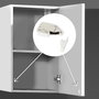 Emuca Lot de 10 serrures à bascule pour meubles Fast Latch, acier et plastique, blanc