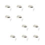 Emuca Lot de 10 serrures à bascule pour meubles Fast Latch, acier et plastique, blanc