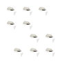 Emuca Lot de 10 serrures à bascule pour meubles Fast Latch, acier et plastique, blanc