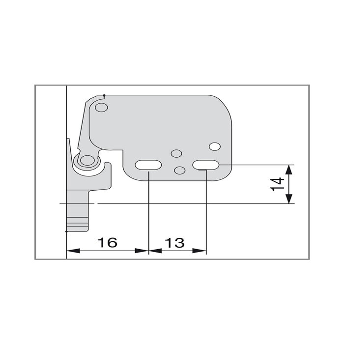 Emuca Lot de 10 serrures à bascule pour meubles Fast Latch, acier et plastique, blanc