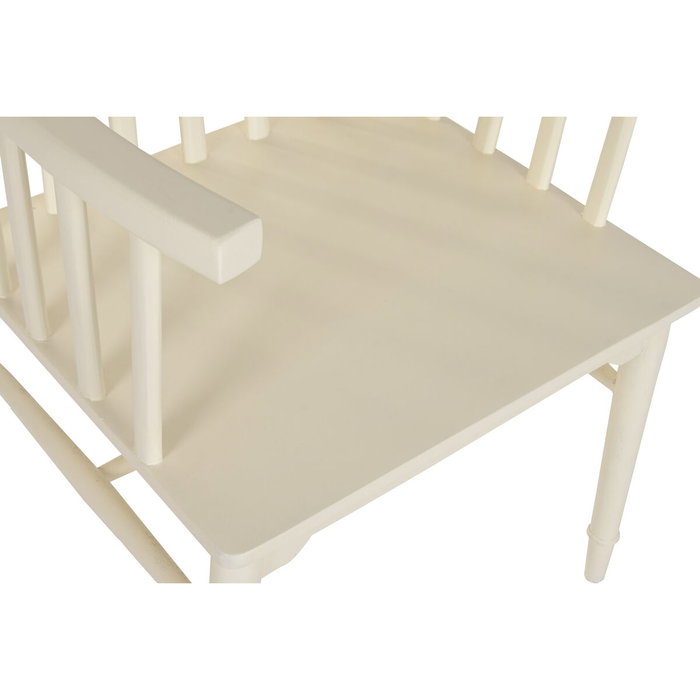 Home ESPRIT Chaise de Salle à Manger Crème en Bois de Manguier et MDF